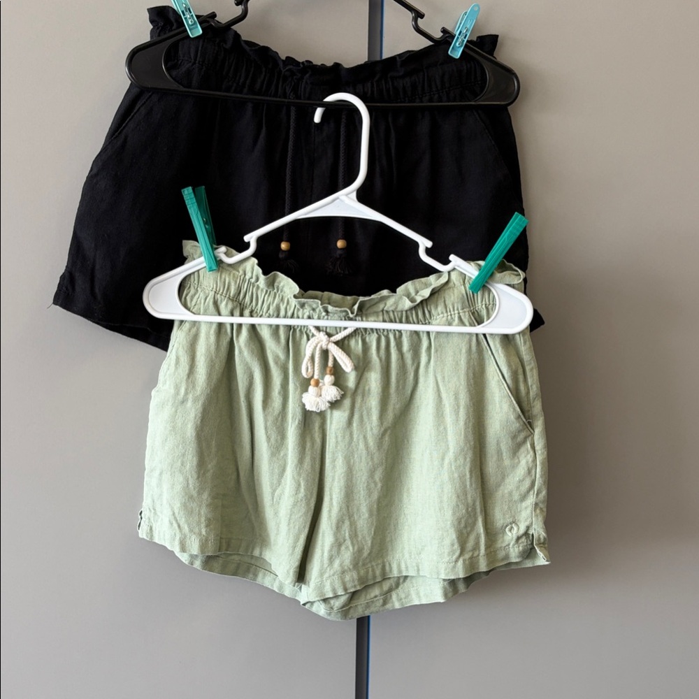 Hang Ten Black and Light Green Women's Shorts